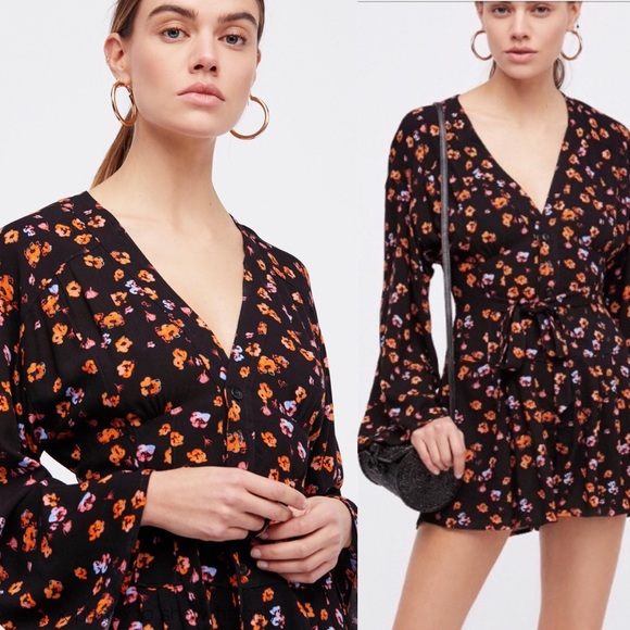 NWOT Preview FREE PEOPLE L’Amour Floral Romper - Picture 5 of 5
